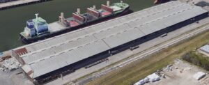 Transit shed roofing at wharf 18 and 19